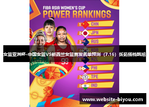 女篮亚洲杯-中国女篮VS新西兰女篮首发名单预测（7.16）张茹搭档韩旭